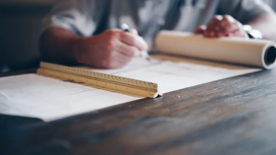 Diseño técnico de invención sobre plano de ingeniería